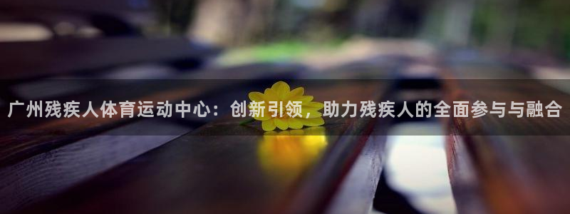 中欧体育下载：广州残疾人体育运动中心：创新引领，助力残疾人的全面参与与融合
